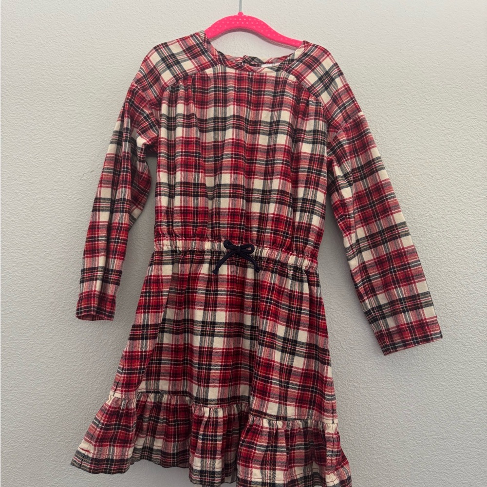 Family Navy Woven Plaid Dress
